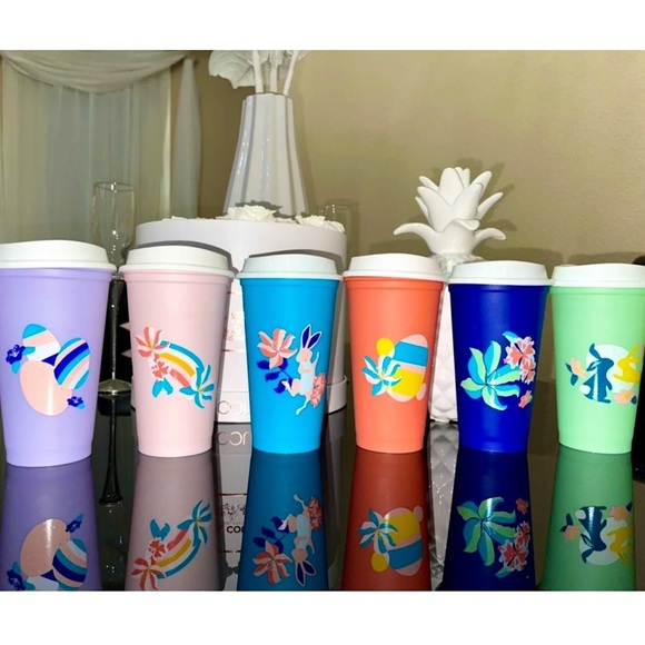💗💛💜Starbucks Easter Spring Box of 6 Hot Cups🐰